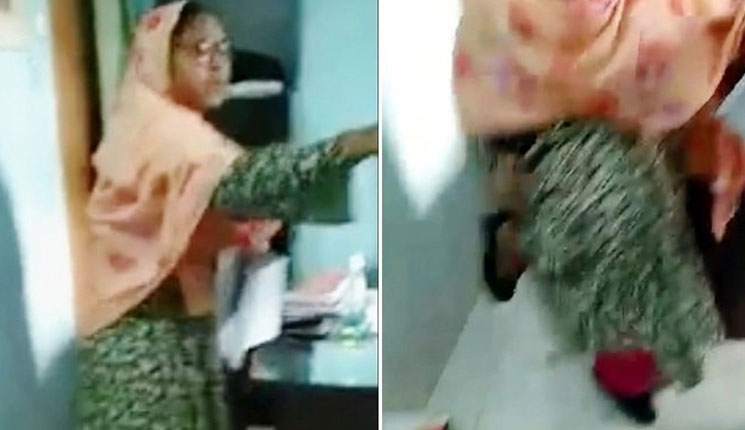 ঘুষ না পেয়ে চেয়ারম্যান প্রার্থীকে জুতা খুলে মারতে গেলেন নারী পিয়ন (দেখুন ভিডিও) - the Bengali Times