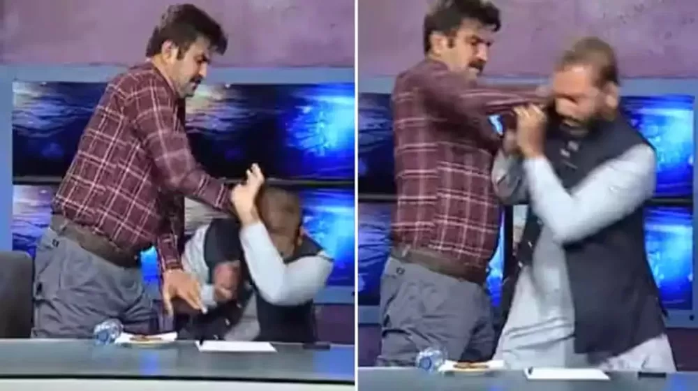 টক শোতে দুই নেতার মারামারি, ভিডিও ভাইরাল