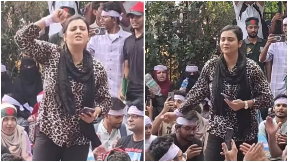 ‘মুলা না বোতল’, জবির আন্দোলনে দীপ্তি চৌধুরীর স্লোগান ভাইরাল - the Bengali Times ‘মুলা না বোতল’, জবির আন্দোলনে দীপ্তি চৌধুরীর স্লোগান ভাইরাল - the Bengali Times