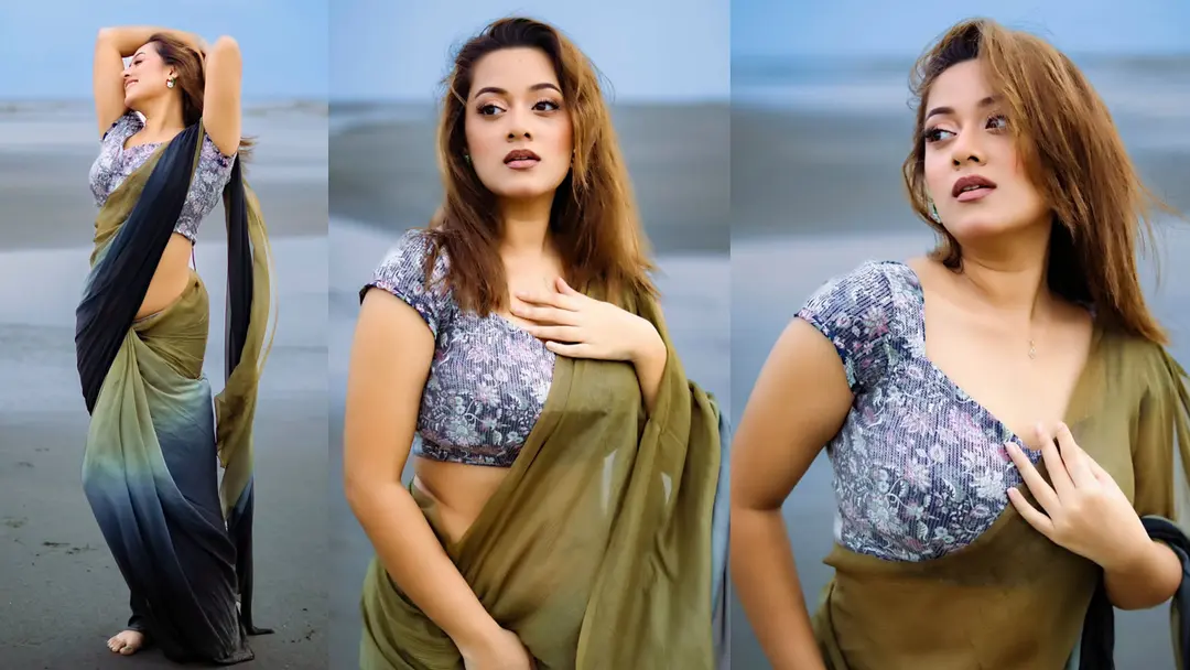সমুদ্রের ঢেউয়ের পাশে শাড়িতে মোহময়ী দীঘি, মুগ্ধ ভক্তরা - the Bengali Times